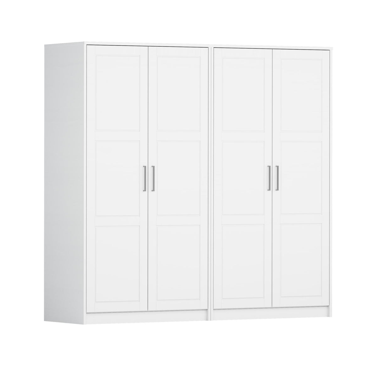 72" White Solid Wood Four Door Combo Dresser - HomeRoots - Flyclothing LLC