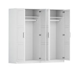 72" White Solid Wood Four Door Combo Dresser - HomeRoots - Flyclothing LLC