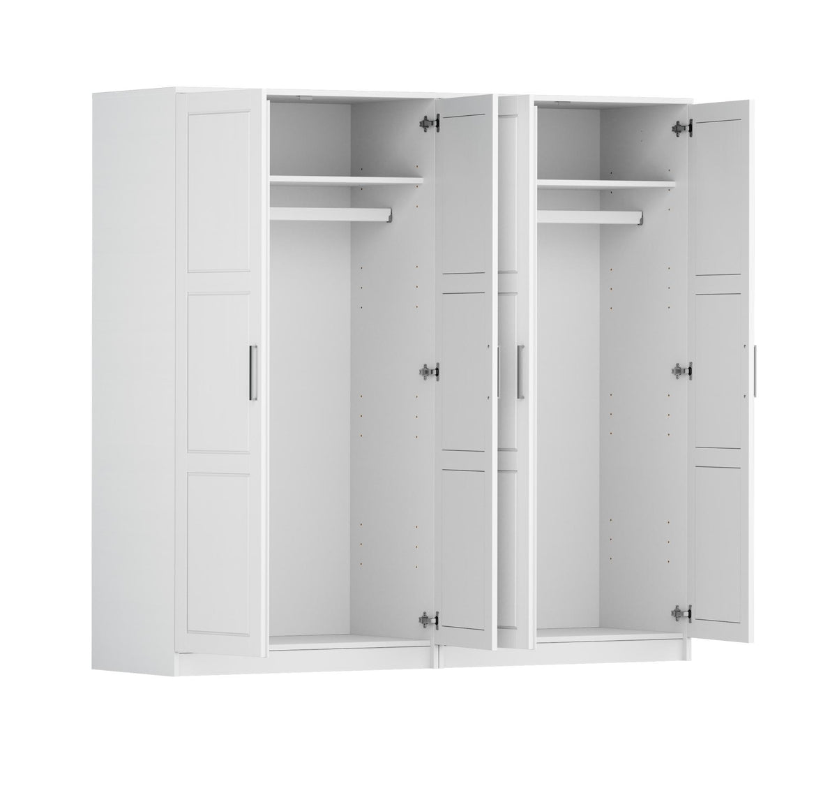 72" White Solid Wood Four Door Combo Dresser - HomeRoots - Flyclothing LLC