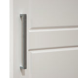 72" White Solid Wood Mirrored Four Door Combo Dresser