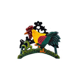 8" Black Yellow Red And Green Cast Iron Rooster Garden Hose Hanger - HomeRoots - Flyclothing LLC