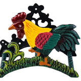 8" Black Yellow Red And Green Cast Iron Rooster Garden Hose Hanger - HomeRoots - Flyclothing LLC