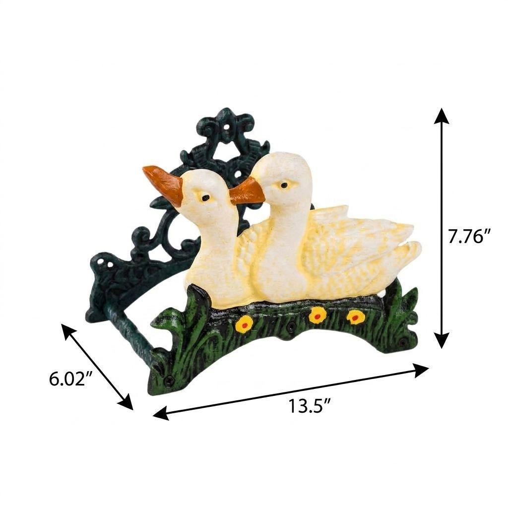 8" Black And Yellow Iron Ducklings Garden Hose Hanger - HomeRoots - Flyclothing LLC