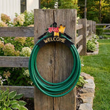 8" Black Yellow And Pink Iron Floral Bouquet Welcome Garden Hose Hanger - HomeRoots - Flyclothing LLC