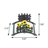 7" Yellow Black And Green Iron Sunflowers Garden Hose Hanger - HomeRoots - Flyclothing LLC