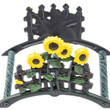 7" Yellow Black And Green Iron Sunflowers Garden Hose Hanger - HomeRoots - Flyclothing LLC