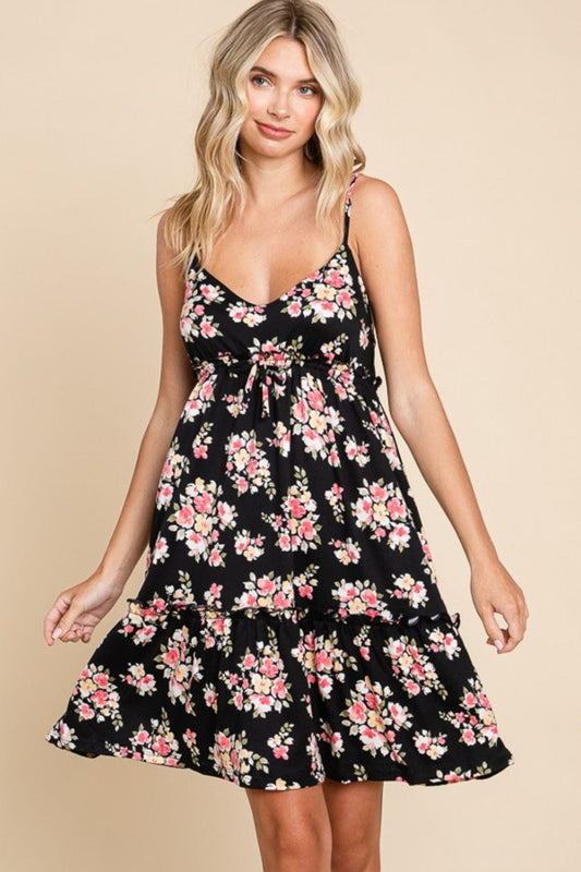 Culture Code Full Size Floral Frill Cami Dress - Trendsi