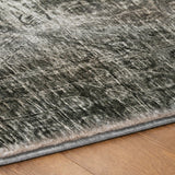 5' X 8' Charcoal And Ivory Ikat Shag Washable Area Rug With UV Protection - HomeRoots - Flyclothing LLC