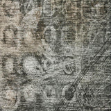 5' X 8' Charcoal And Ivory Ikat Shag Washable Area Rug With UV Protection - HomeRoots - Flyclothing LLC