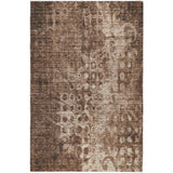 5' X 8' Chocolate And Beige Ikat Shag Washable Area Rug With UV Protection - HomeRoots - Flyclothing LLC