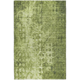 9' X 12' Olive Green And Taupe Ikat Shag Washable Area Rug With UV Protection - HomeRoots - Flyclothing LLC