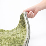9' X 12' Olive Green And Taupe Ikat Shag Washable Area Rug With UV Protection - HomeRoots - Flyclothing LLC
