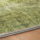 9' X 12' Olive Green And Taupe Ikat Shag Washable Area Rug With UV Protection - HomeRoots - Flyclothing LLC