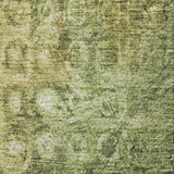 9' X 12' Olive Green And Taupe Ikat Shag Washable Area Rug With UV Protection - HomeRoots - Flyclothing LLC