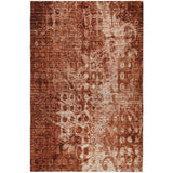 8' X 10' Orange And Taupe Ikat Shag Washable Area Rug With UV Protection - HomeRoots - Flyclothing LLC