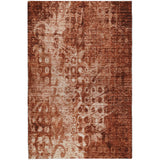 10' X 14' Orange And Taupe Ikat Shag Washable Area Rug With UV Protection - HomeRoots - Flyclothing LLC