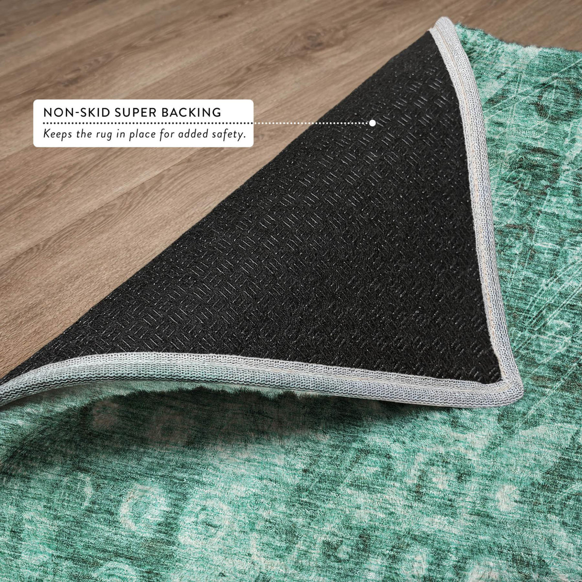 8' X 10' Teal And Ivory Ikat Shag Washable Area Rug With UV Protection - HomeRoots - Flyclothing LLC