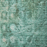 8' X 10' Teal And Ivory Ikat Shag Washable Area Rug With UV Protection - HomeRoots - Flyclothing LLC