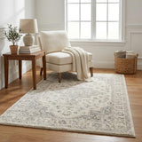 5' X 8' Beige And Ivory Geometric Shag Washable Area Rug With UV Protection - HomeRoots - Flyclothing LLC