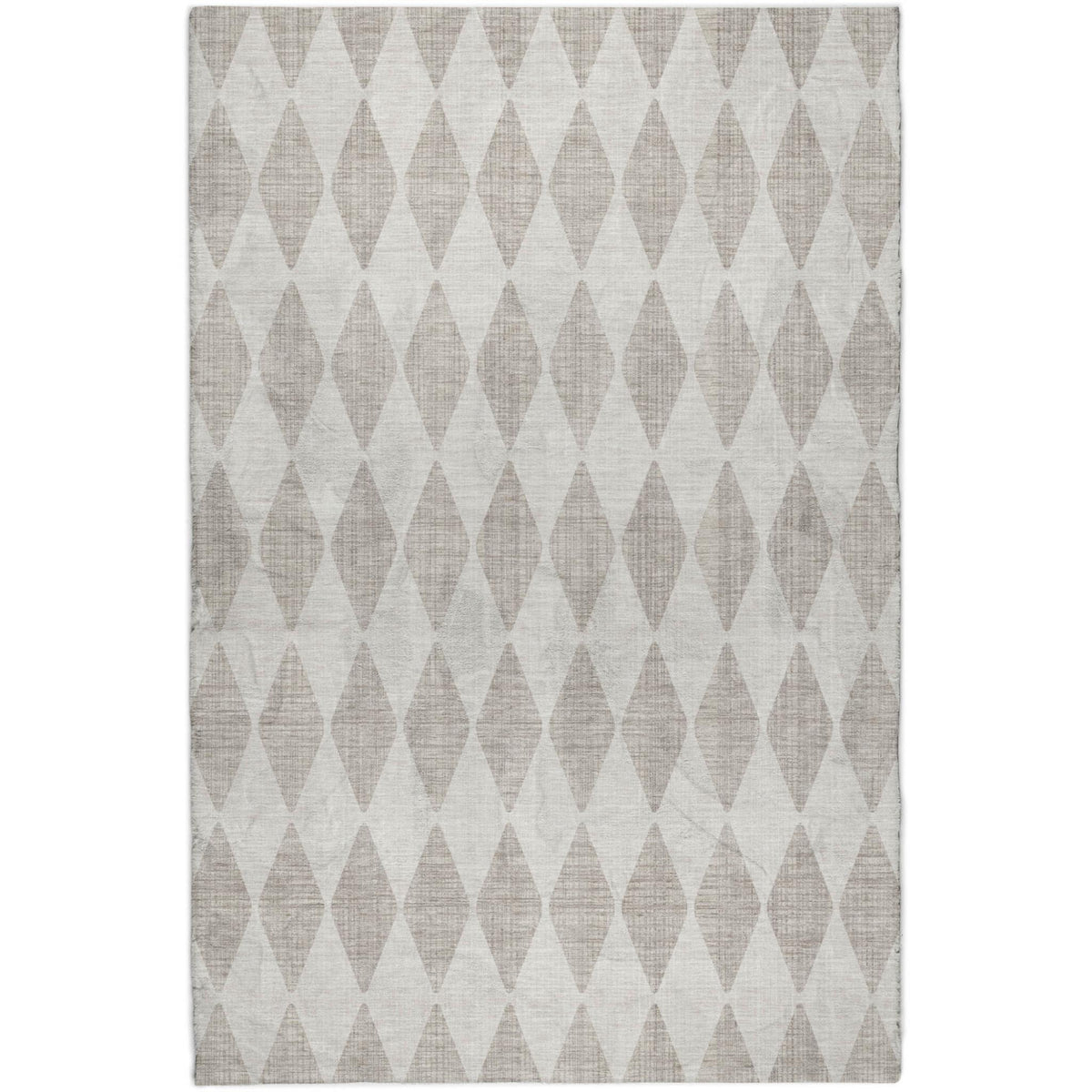 8' X 10' Beige And Ivory Geometric Shag Washable Area Rug With UV Protection - HomeRoots - Flyclothing LLC
