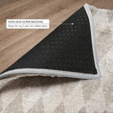 9' X 12' Beige And Ivory Geometric Shag Washable Area Rug With UV Protection - HomeRoots - Flyclothing LLC
