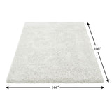 9' X 12' Beige And Ivory Geometric Shag Washable Area Rug With UV Protection - HomeRoots - Flyclothing LLC