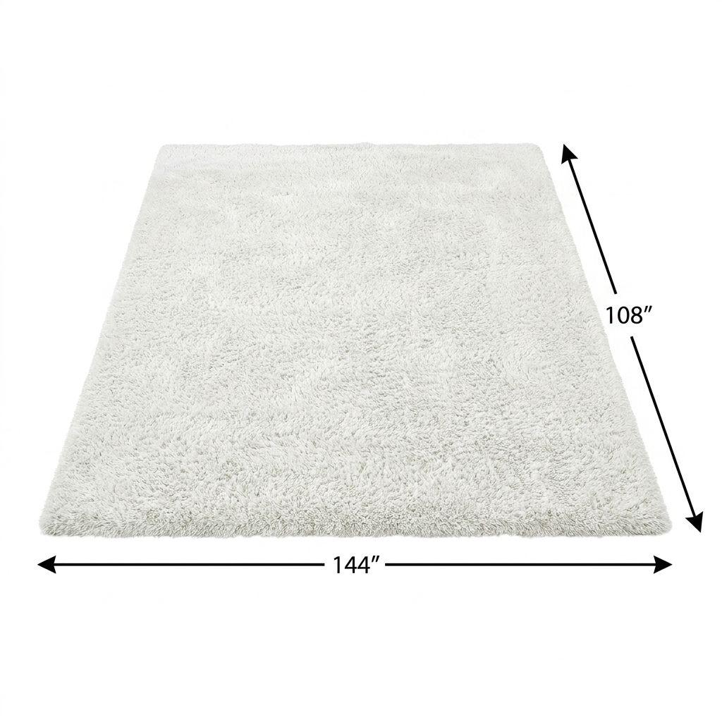 9' X 12' Beige And Ivory Geometric Shag Washable Area Rug With UV Protection - HomeRoots - Flyclothing LLC