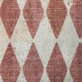 8' Burgundy And Ivory Geometric Shag Washable Round Rug With UV Protection - HomeRoots - Flyclothing LLC