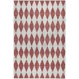 8' X 10' Burgundy And Ivory Geometric Shag Washable Area Rug With UV Protection - HomeRoots - Flyclothing LLC