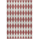 8' X 10' Burgundy And Ivory Geometric Shag Washable Area Rug With UV Protection - HomeRoots - Flyclothing LLC
