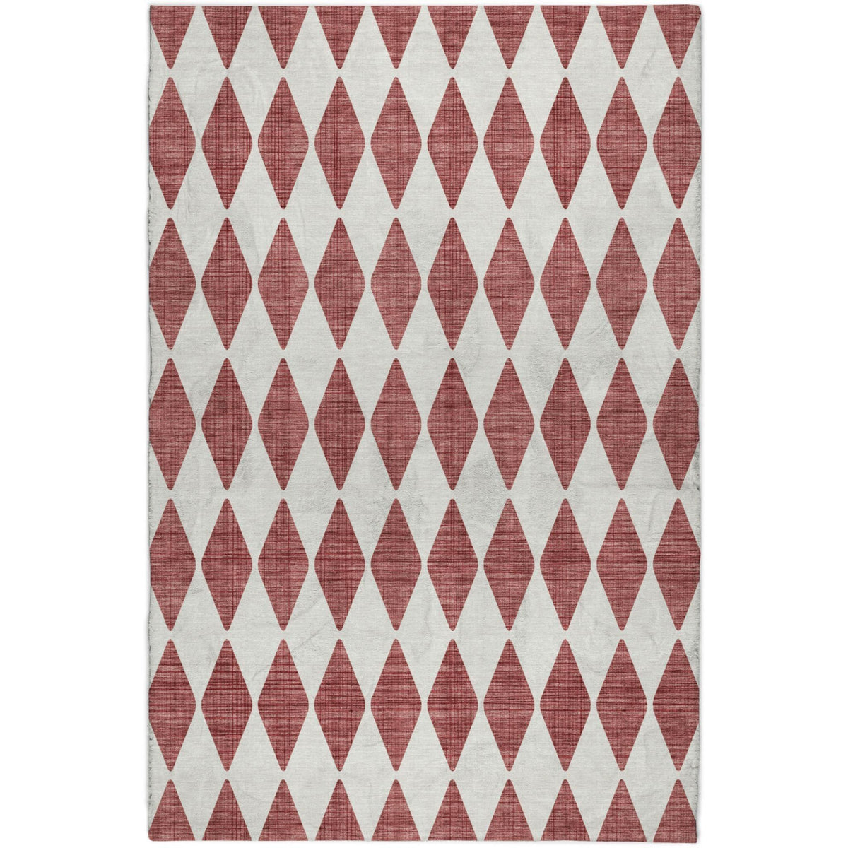 9' X 12' Burgundy And Ivory Geometric Shag Washable Area Rug With UV Protection - HomeRoots - Flyclothing LLC