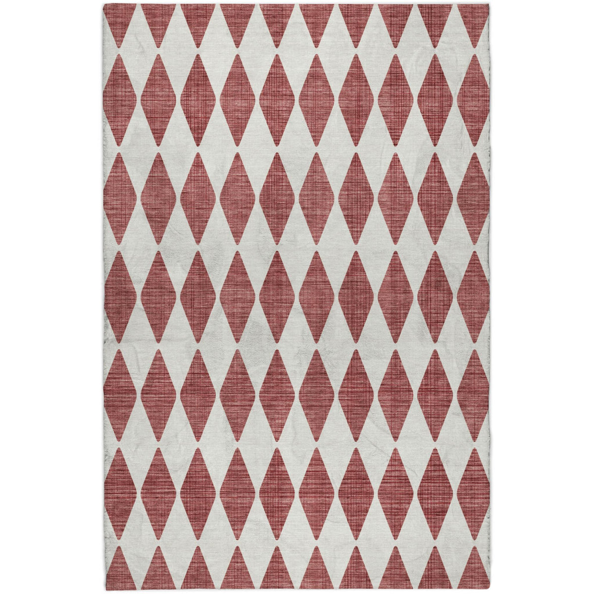 9' X 12' Burgundy And Ivory Geometric Shag Washable Area Rug With UV Protection - HomeRoots - Flyclothing LLC
