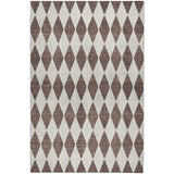 3' X 5' Brown And Ivory Geometric Shag Washable Area Rug With UV Protection - HomeRoots - Flyclothing LLC