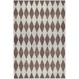 3' X 5' Brown And Ivory Geometric Shag Washable Area Rug With UV Protection - HomeRoots - Flyclothing LLC