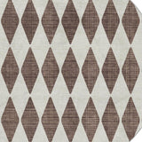 8' Brown And Ivory Geometric Shag Washable Round Rug With UV Protection - HomeRoots - Flyclothing LLC