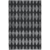 3' X 5' Charcoal And Gray Geometric Shag Washable Area Rug With UV Protection - HomeRoots - Flyclothing LLC