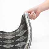 3' X 5' Charcoal And Gray Geometric Shag Washable Area Rug With UV Protection - HomeRoots - Flyclothing LLC