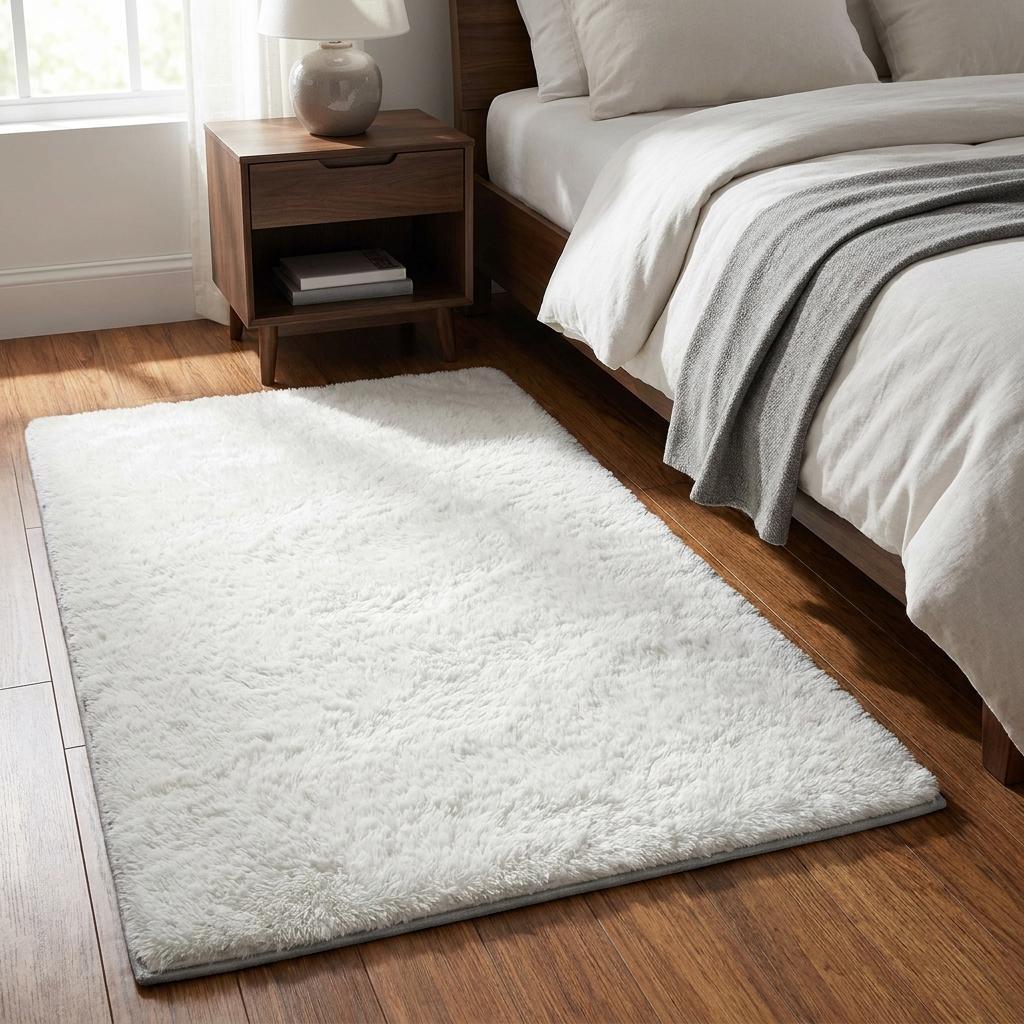 3' X 5' Gold And Ivory Geometric Shag Washable Area Rug With UV Protection - HomeRoots - Flyclothing LLC