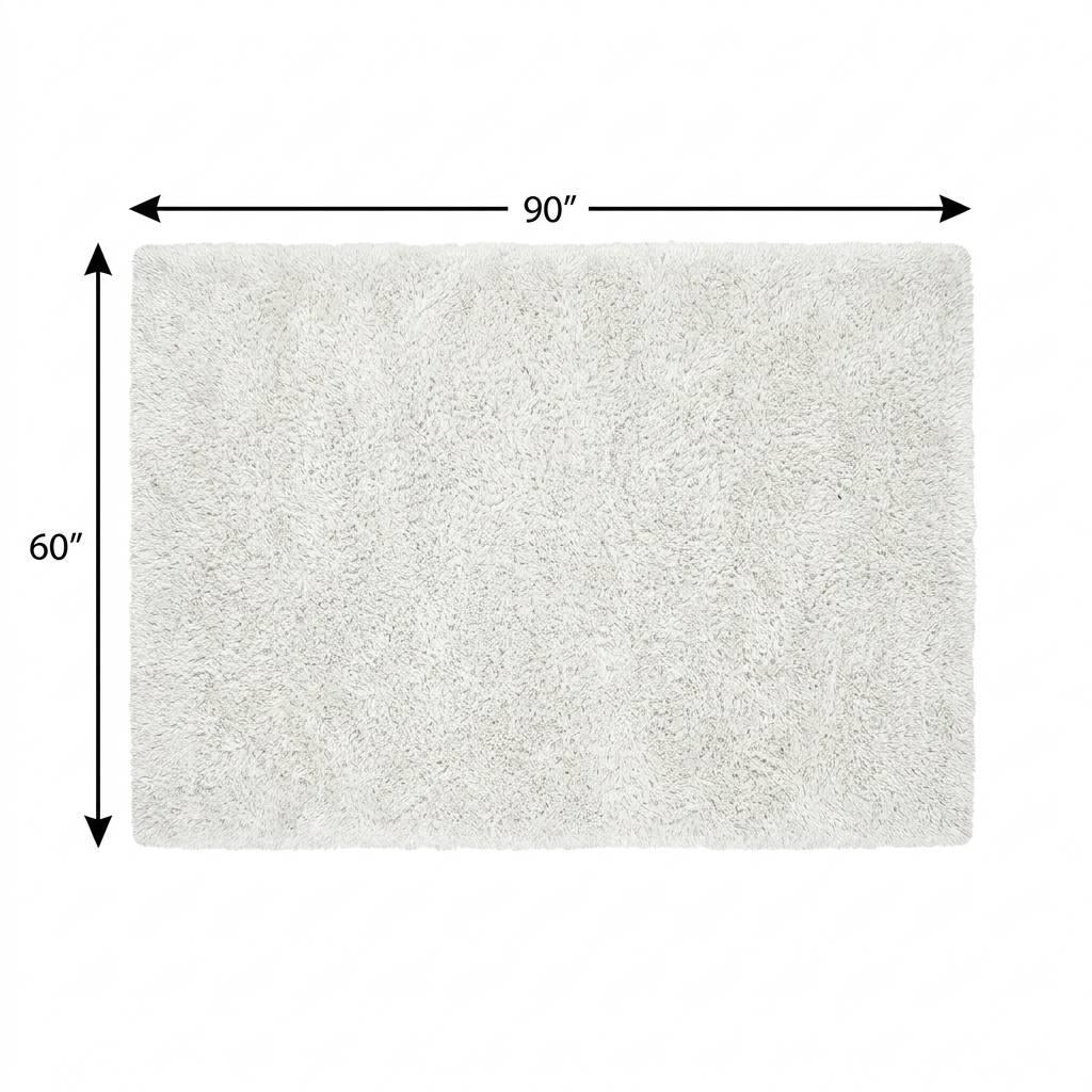 5' X 8' Gold And Ivory Geometric Shag Washable Area Rug With UV Protection - HomeRoots - Flyclothing LLC