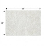 5' X 8' Gold And Ivory Geometric Shag Washable Area Rug With UV Protection - HomeRoots - Flyclothing LLC