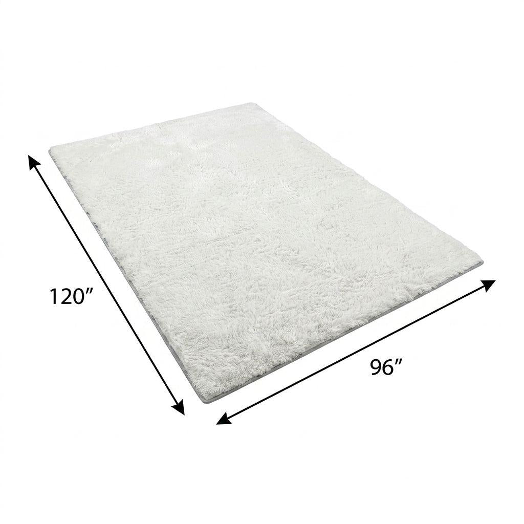 8' X 10' Gold And Ivory Geometric Shag Washable Area Rug With UV Protection - HomeRoots - Flyclothing LLC