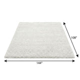 9' X 12' Gold And Ivory Geometric Shag Washable Area Rug With UV Protection - HomeRoots - Flyclothing LLC