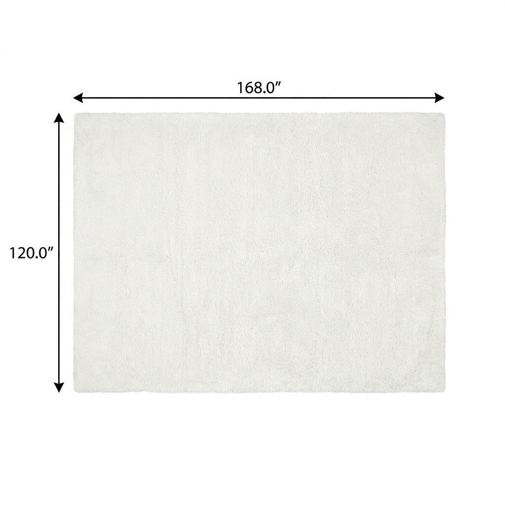 10' X 14' Gold And Ivory Geometric Shag Washable Area Rug With UV Protection - HomeRoots - Flyclothing LLC