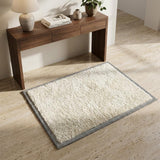 3' X 5' Ivory And Beige Geometric Shag Washable Area Rug With UV Protection - HomeRoots - Flyclothing LLC