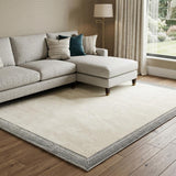8' X 10' Ivory And Beige Geometric Shag Washable Area Rug With UV Protection - HomeRoots - Flyclothing LLC