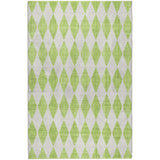 9' X 12' Lime Green And Ivory Geometric Shag Washable Area Rug With UV Protection - HomeRoots - Flyclothing LLC