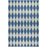 9' X 12' Navy Blue And Ivory Geometric Shag Washable Area Rug With UV Protection - HomeRoots - Flyclothing LLC