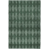 3' X 5' Olive Green And Charcoal Geometric Shag Washable Area Rug With UV Protection - HomeRoots - Flyclothing LLC