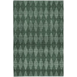3' X 5' Olive Green And Charcoal Geometric Shag Washable Area Rug With UV Protection - HomeRoots - Flyclothing LLC
