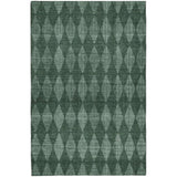 10' X 14' Olive Green And Charcoal Geometric Shag Washable Area Rug With UV Protection - HomeRoots - Flyclothing LLC
